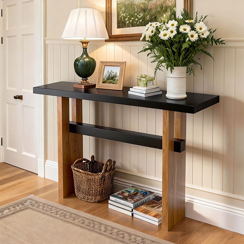 Solid Pine Wood Console Table – Minimalist Entryway & Sofa Table, 31 ...