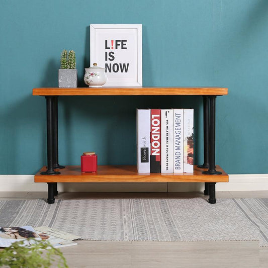 Rustic industrial pipe shoe rack, Industrial Farmhouse Bookcase - Woodartdeal