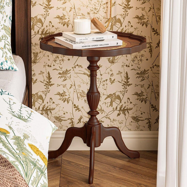 Rustic Solid Wood Bedside Table & End Table