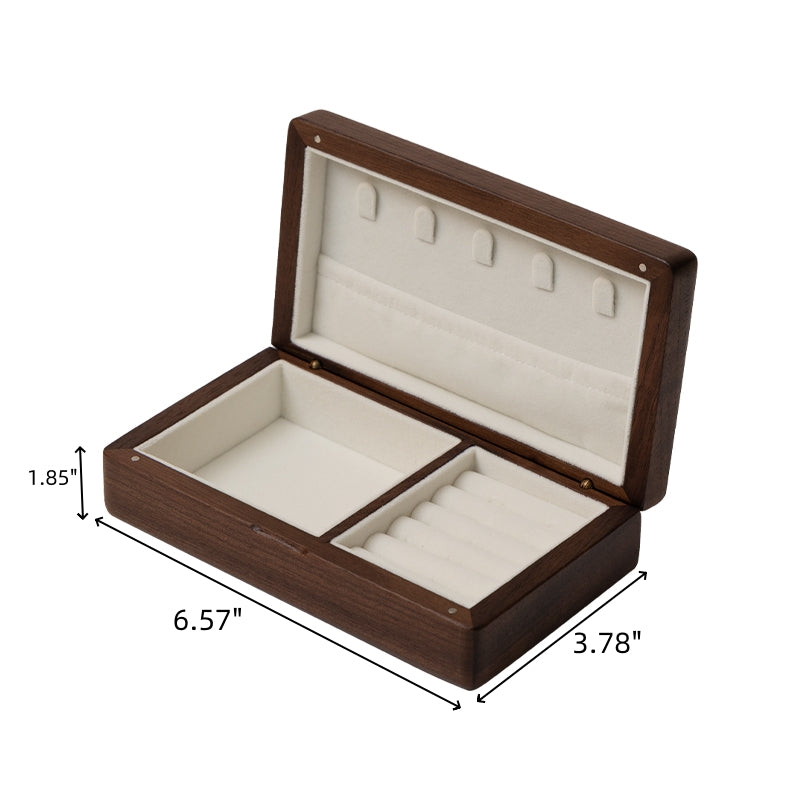 Black Walnut Portable Jewelry Box