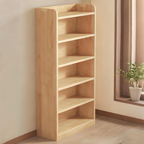 Wooden Bookshelf, Corner Shelving Unit, Multi-Tier Storage Rack, Living Room Storage Shelf