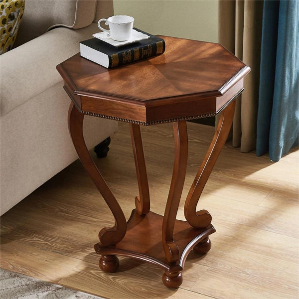 Solid Wood Polygonal Octagonal Telephone Table Creative Sofa Side Table