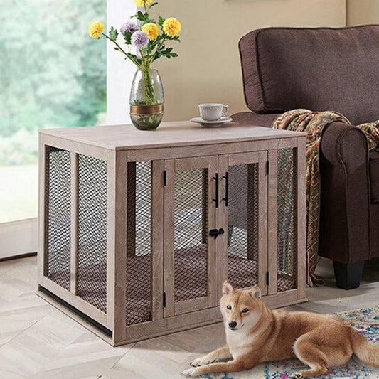 Furniture Dog Crate with Tray Pet House Dog Cage with Door