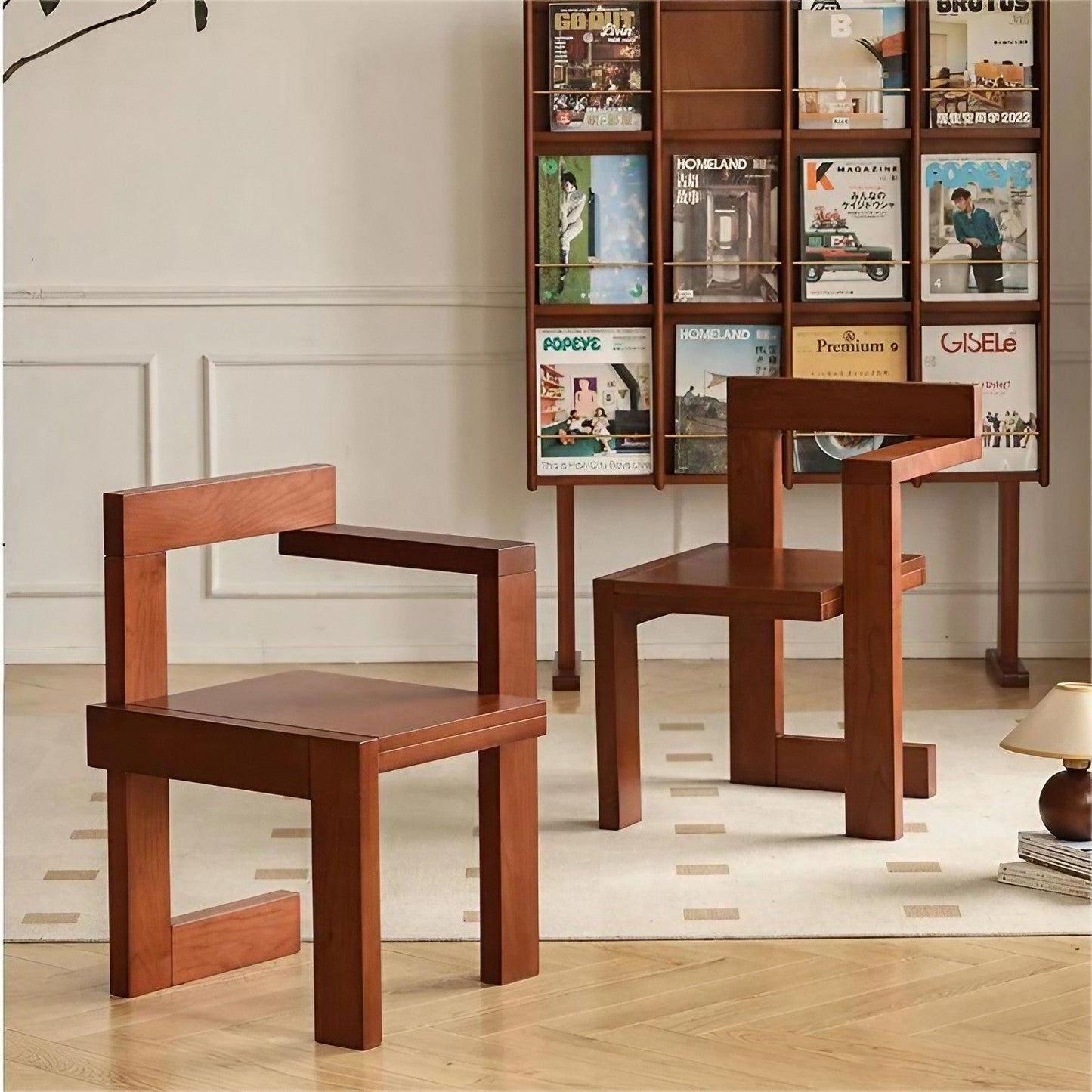 Solid Wood Dining Chairs Creative Designer Leisure Unique Chair, Armchair, Leisure Stool