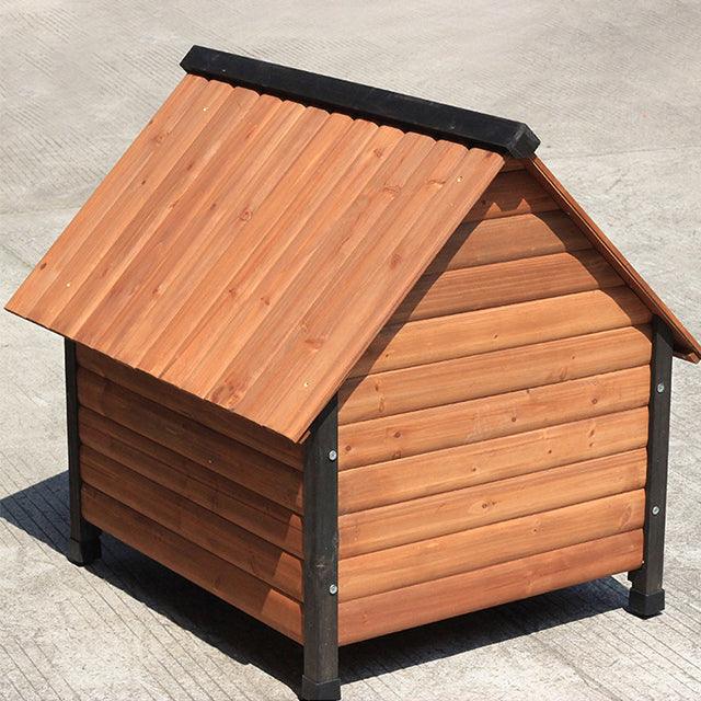 Outdoor Solid Wood Dog House with Adjustable Foot Pad,Weatherproof