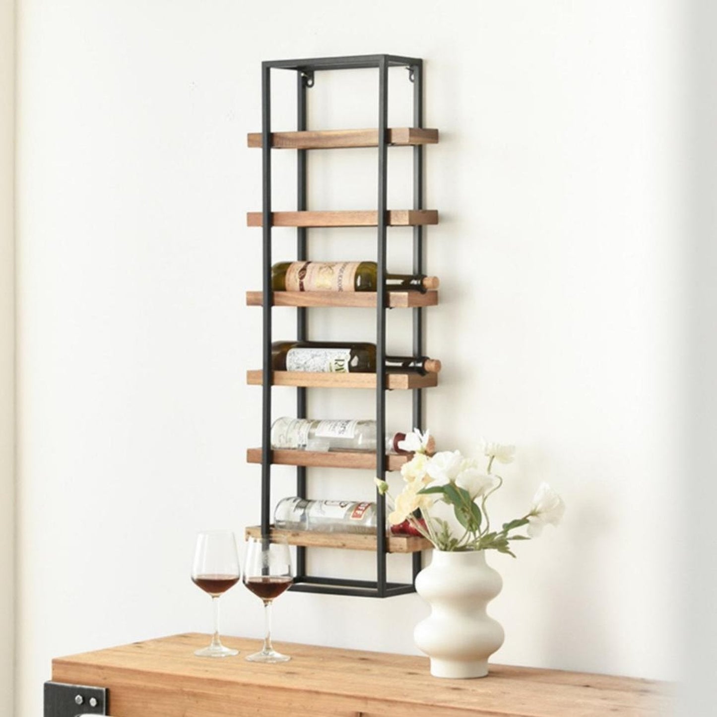 Rack Wall Mount Wine Bottles Holder