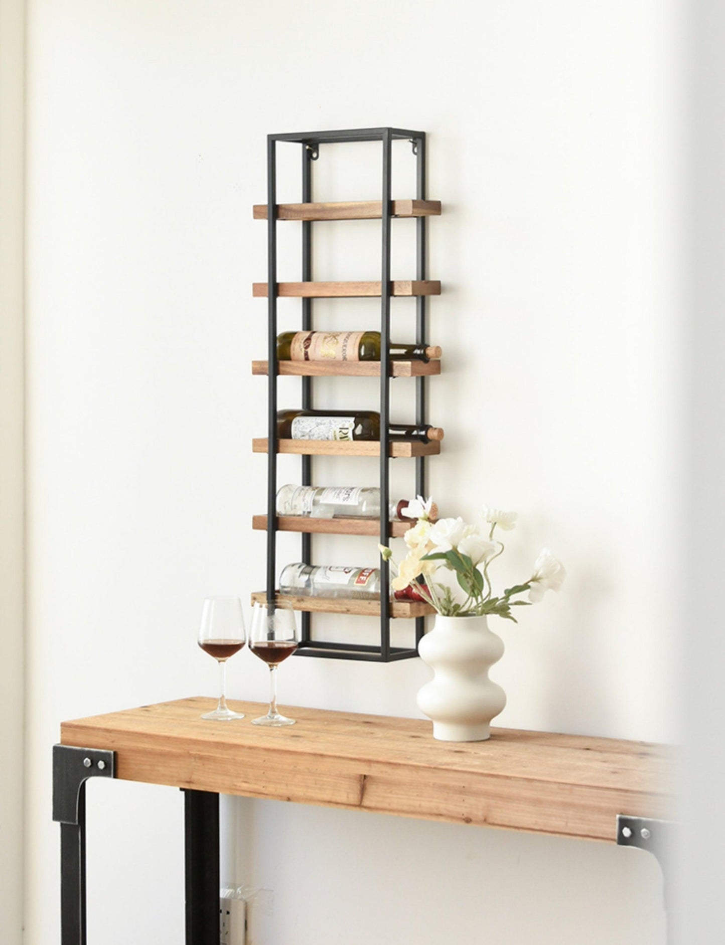 Rack Wall Mount Wine Bottles Holder