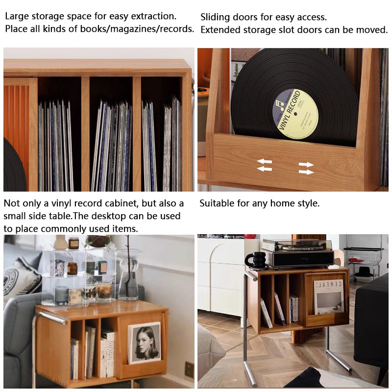 Retro Record Cabinet Vinyl Album Storage Furniture Mid Century Record Cabinet