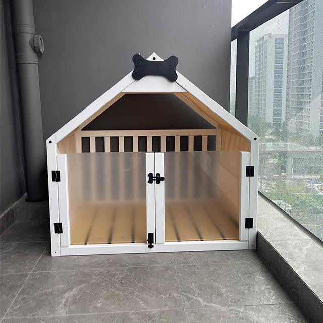 Solid Wood Modern Dog Crate, Premium Wooden Dog,Gift Cushion Covers