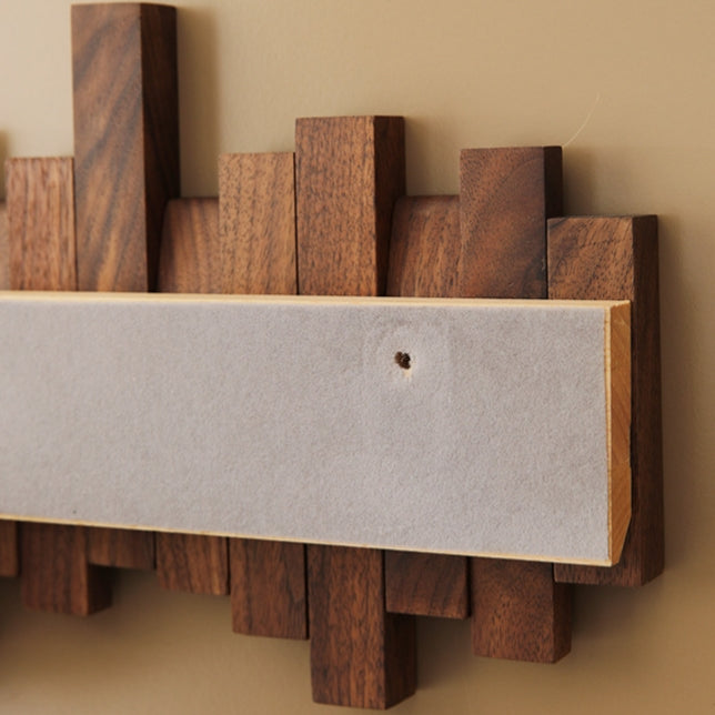 Black walnut wood piano key hooks - Wall-Mounted Coat and Hat Rack