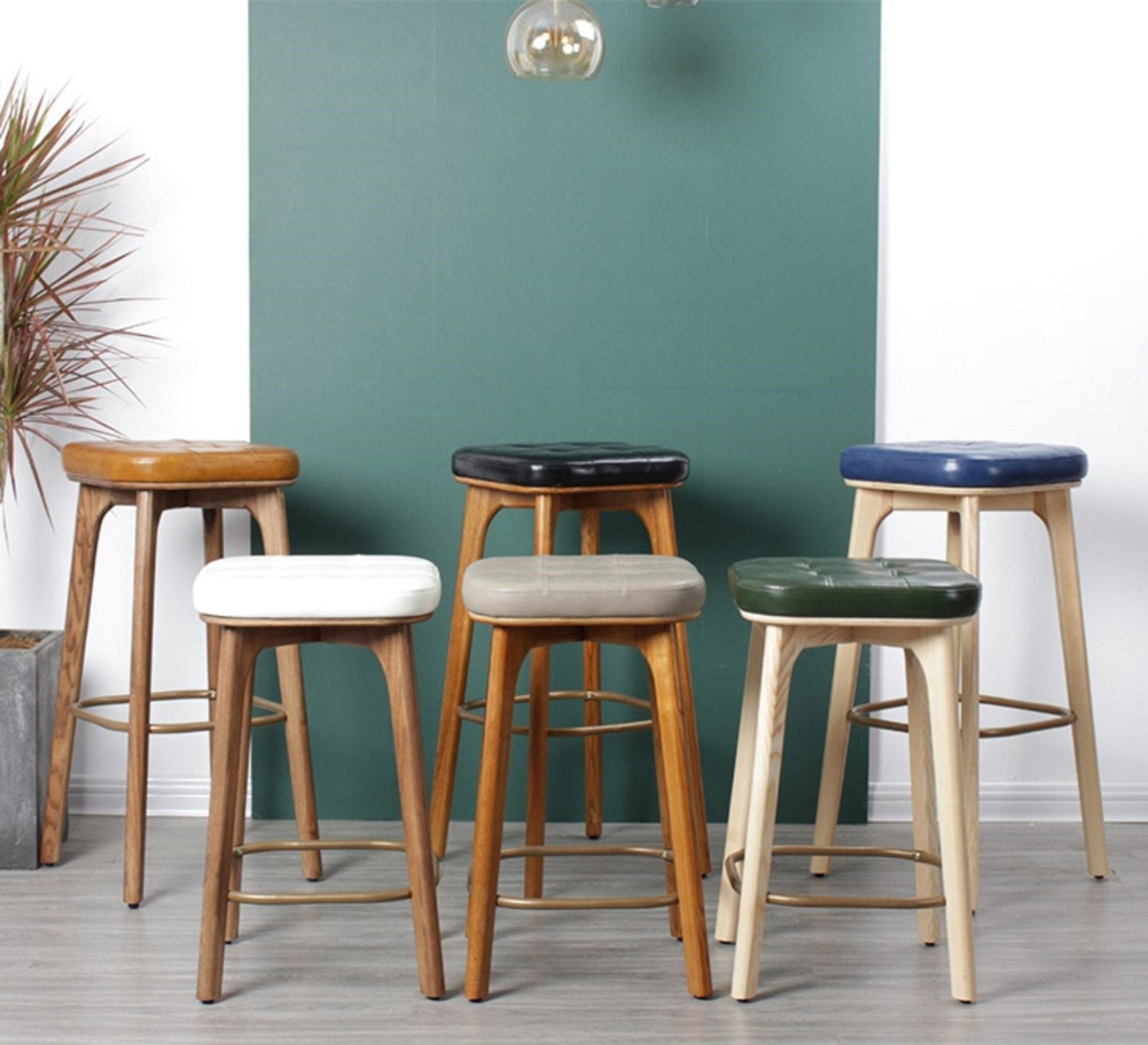 Classic Modern Industrial Bar Stools Set of 2