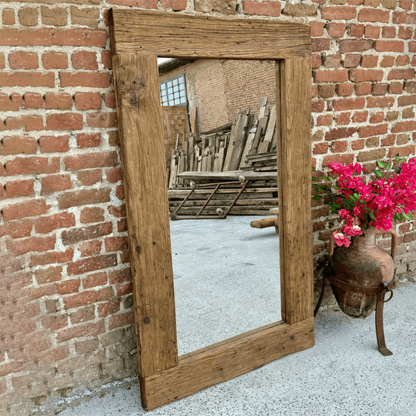 Authentic Reclaimed Solid Wood Floor Mirror, Rustic Mirror, Wall Mountable