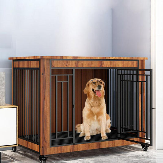 Furniture Style Wooden Dog House Heavy Duty Dog Cage Indoor Dog Kennel Pet Home