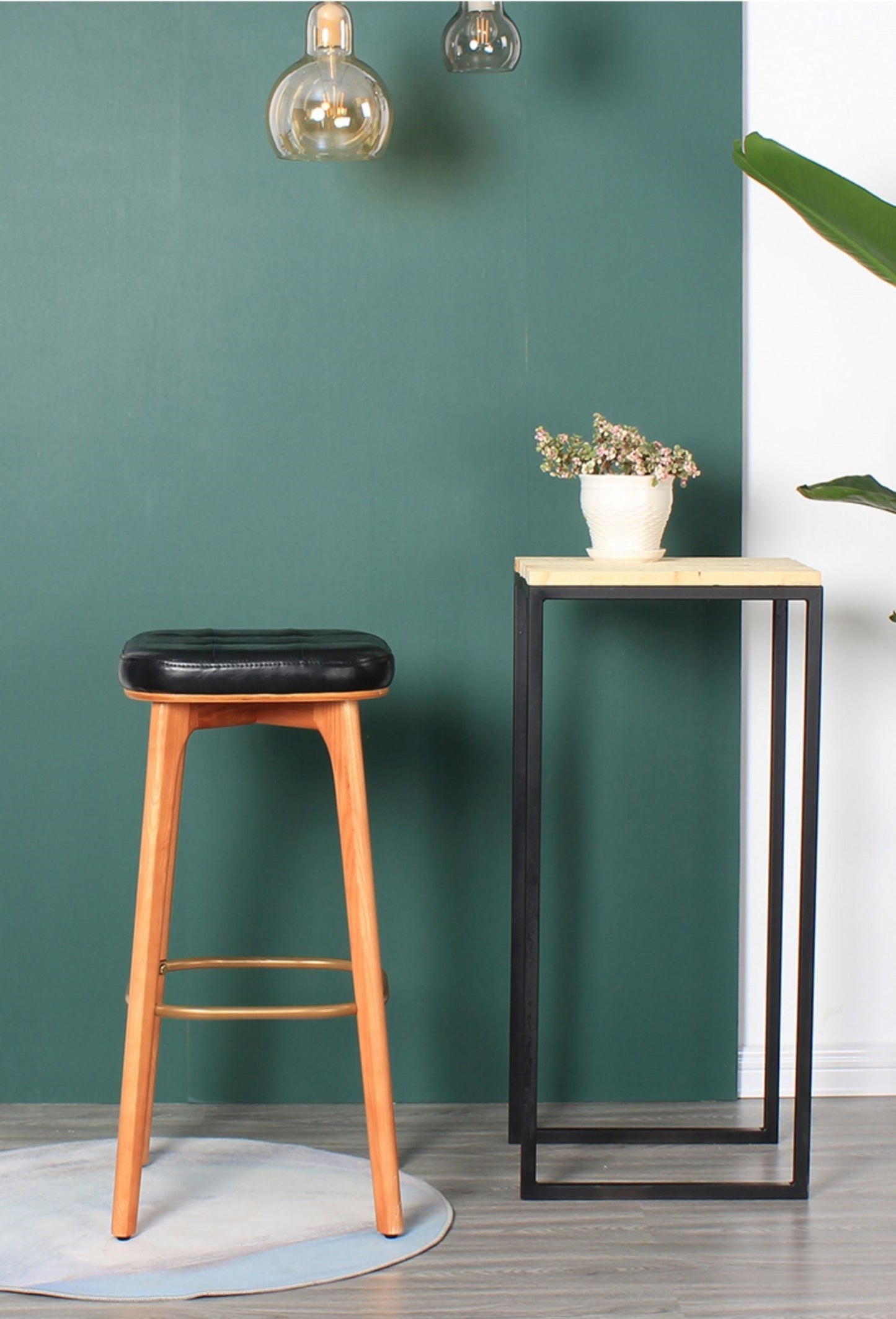 Classic Modern Industrial Bar Stools Set of 2