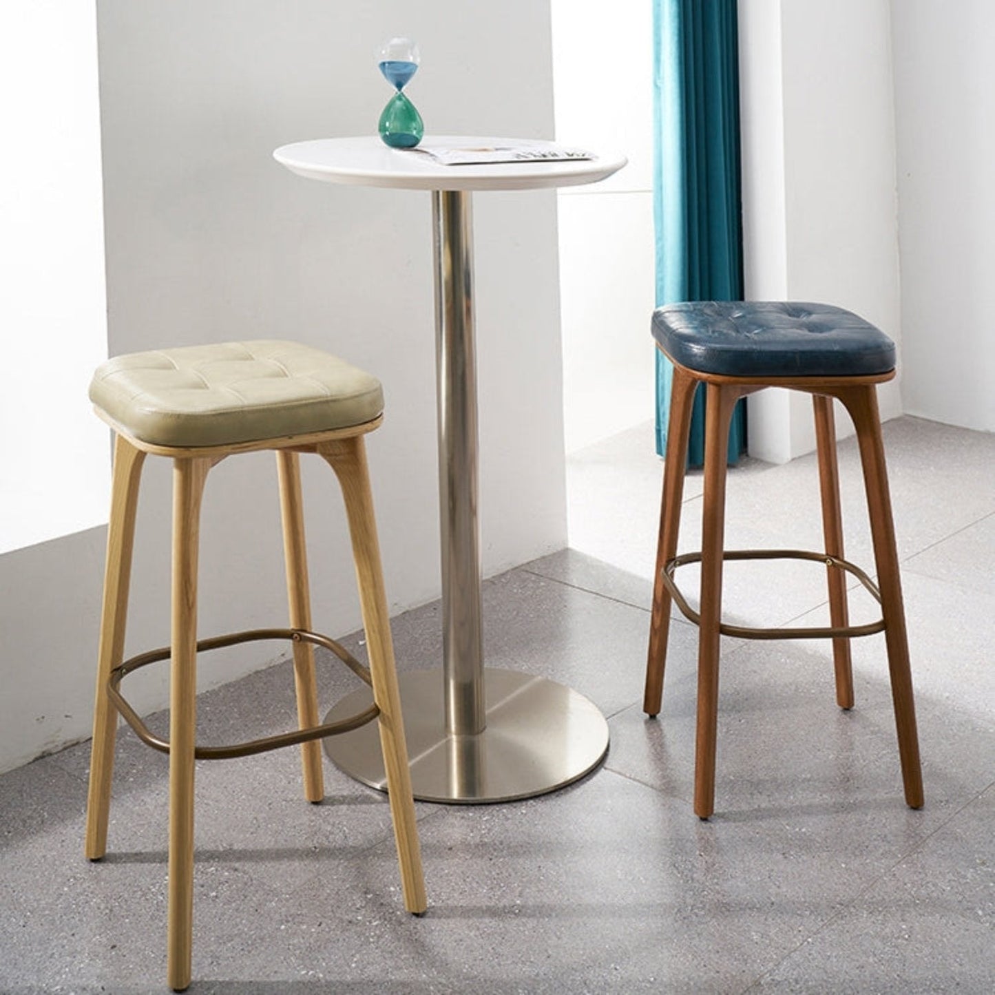 Classic Modern Industrial Bar Stools Set of 2