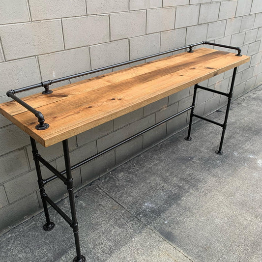 Customized： 36x14x42 Industrial Pipe Bar Table Leg Set