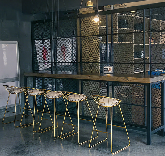 (Solo) H41" Kitchen Bar Table with Foot Rail, Industrial-Style Bar Table, Commercial Counter Height Narrow Dining Table