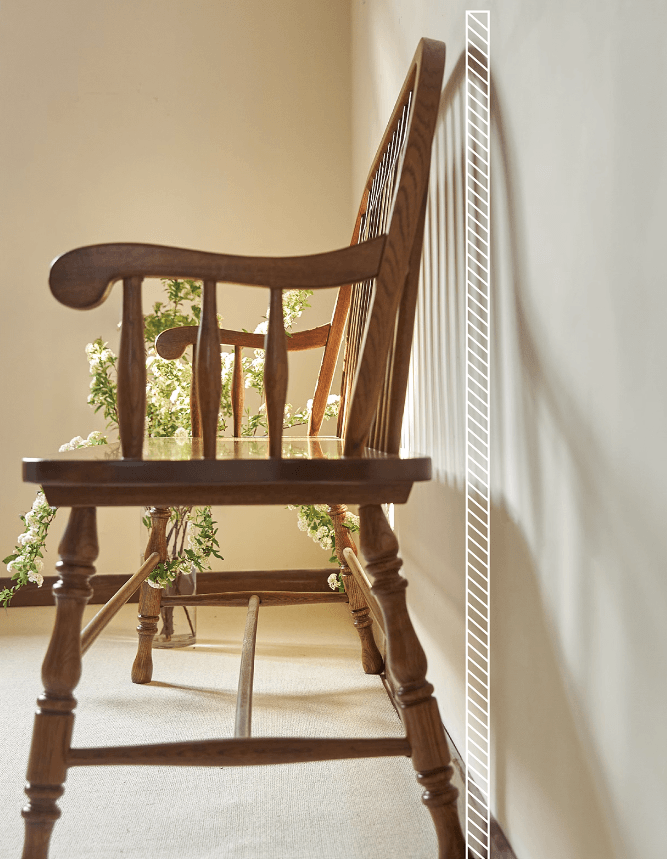 Oak Wood Double Windsor Chair