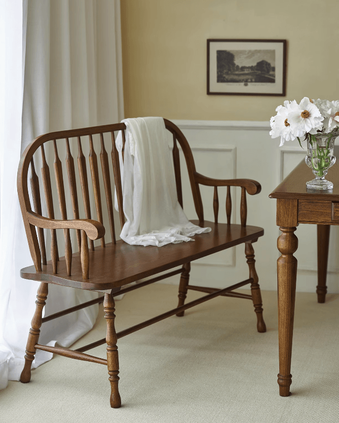 Oak Wood Double Windsor Chair