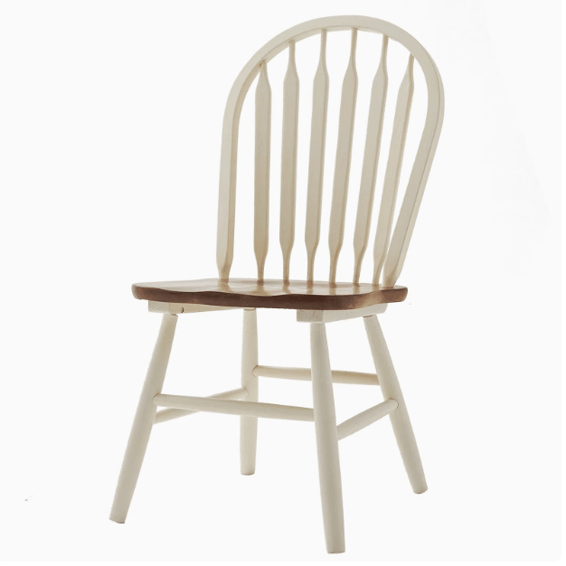 Oak Wood Windsor Back Side Chair for Home - Set of 2