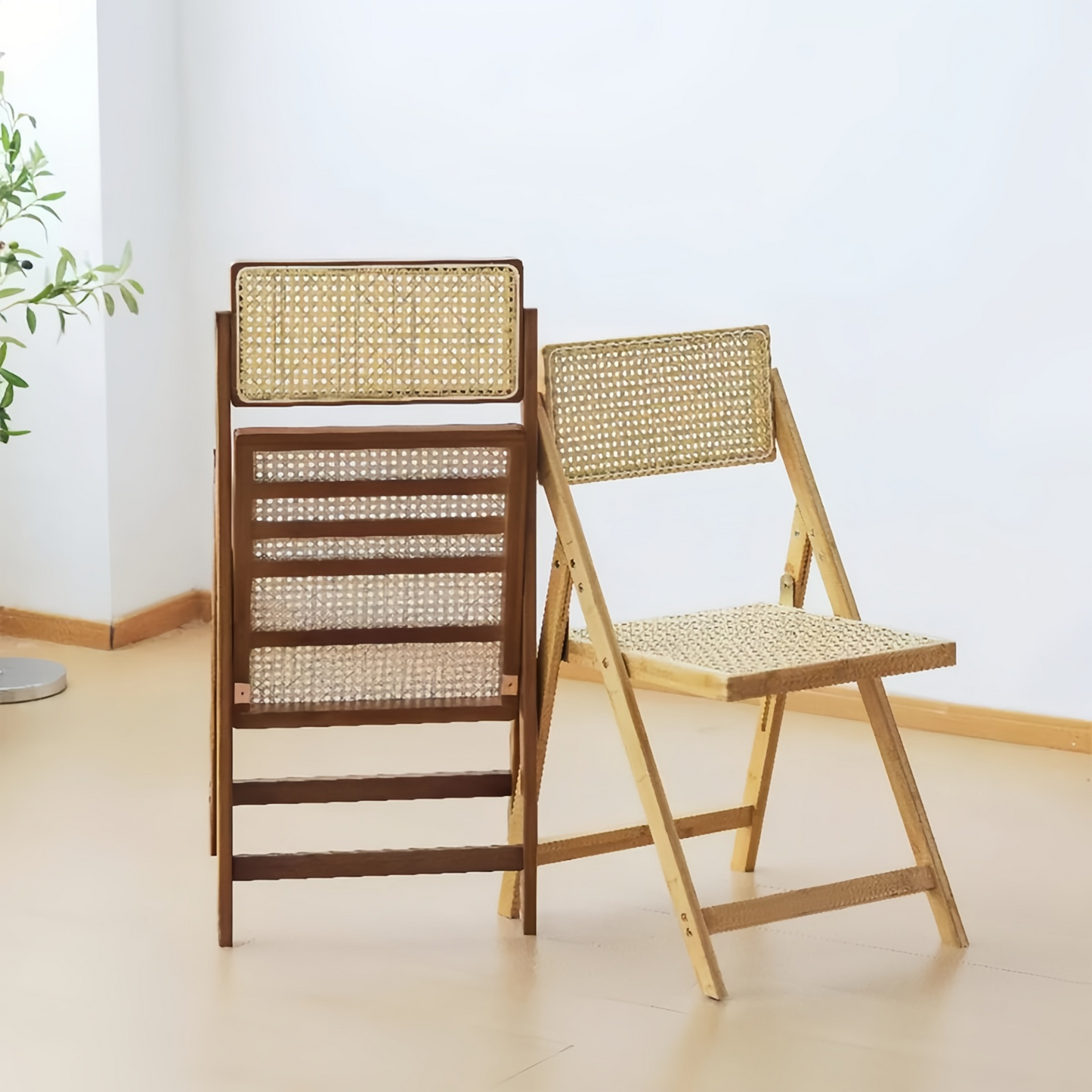 Foldable Bamboo Chairs Folding Dinette Chairs Collapsible Dining Chairs