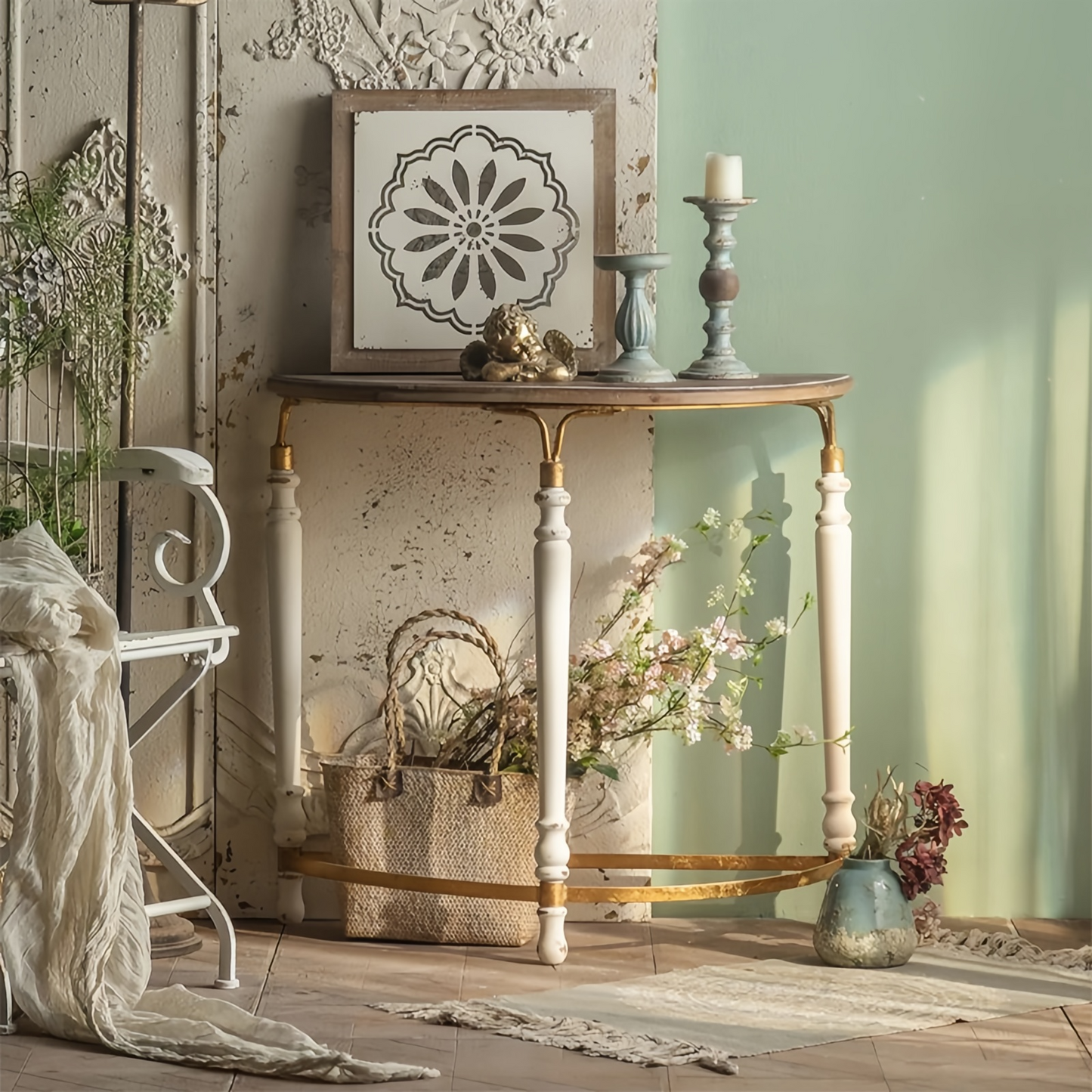 Wooden Demilune Tables Half A Circle Table Half Moon Console Table