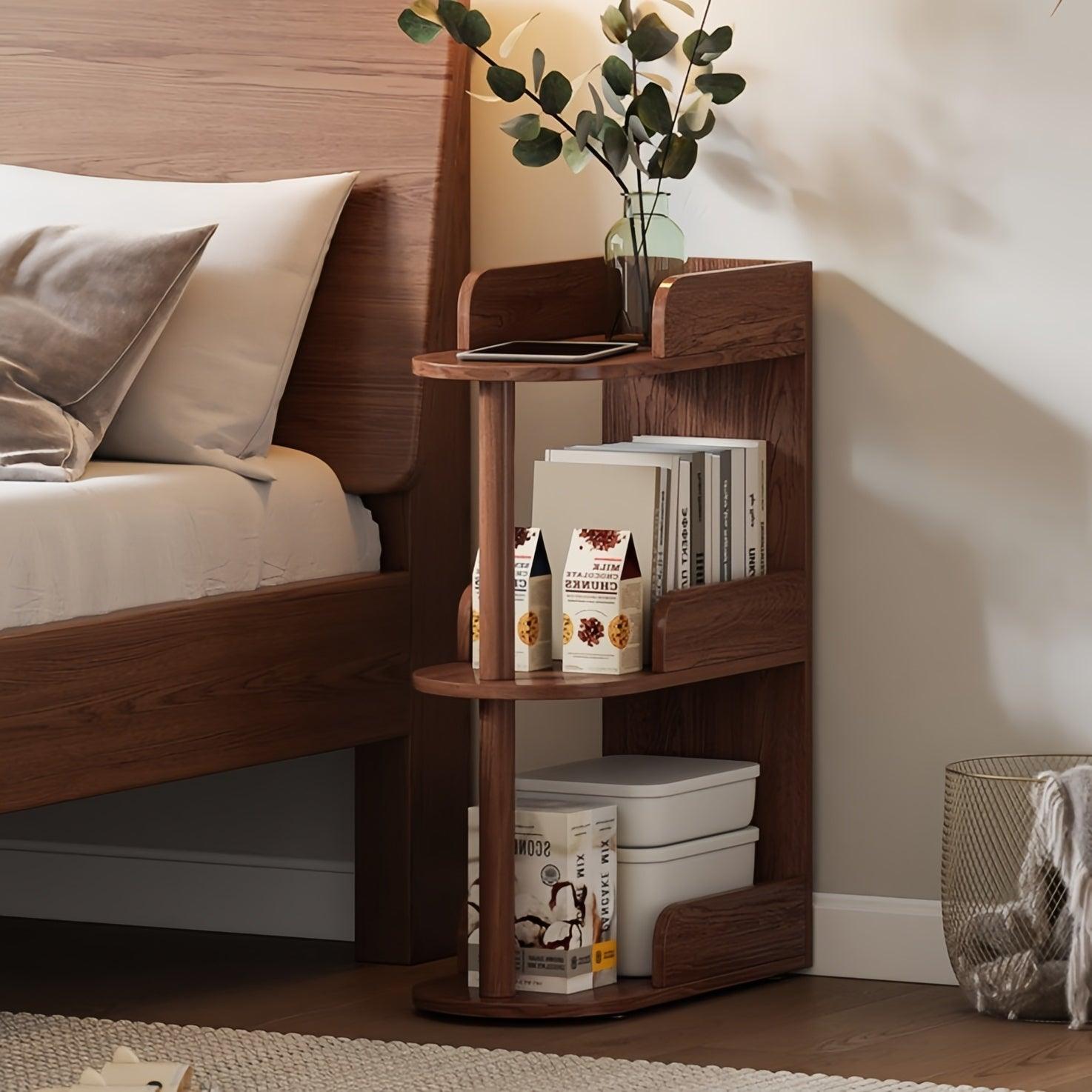 Solid Wood Sofa Side Table End Table Bedside Table Nightstand Storage ...