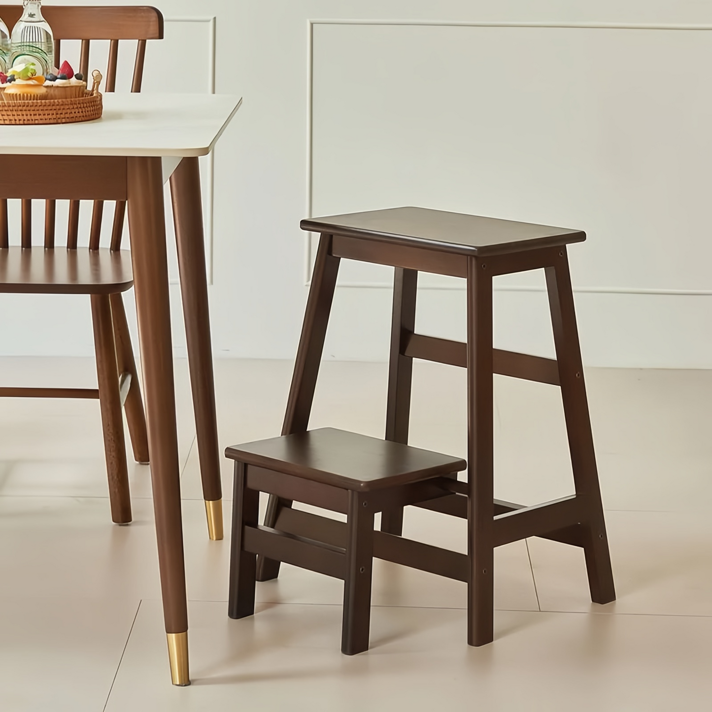 Wooden Portable Step Two Step Kitchen Stool Step Stool Step Ladder