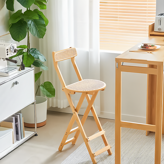 Bamboo Vintage Stools Folding Counter Stools Counter Height Stools With Backs