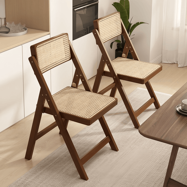 Foldable Bamboo Chairs Folding Dinette Chairs Collapsible Dining Chairs