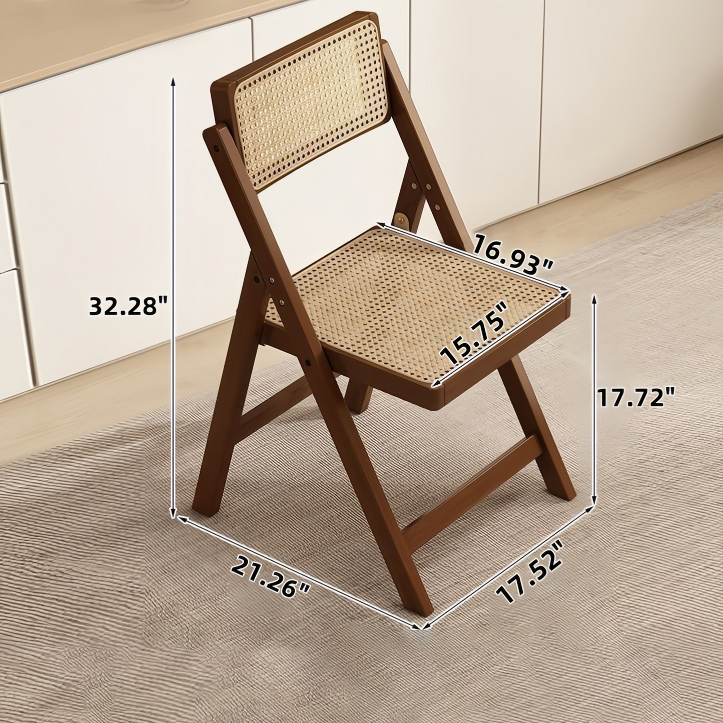 Foldable Bamboo Chairs Folding Dinette Chairs Collapsible Dining Chairs