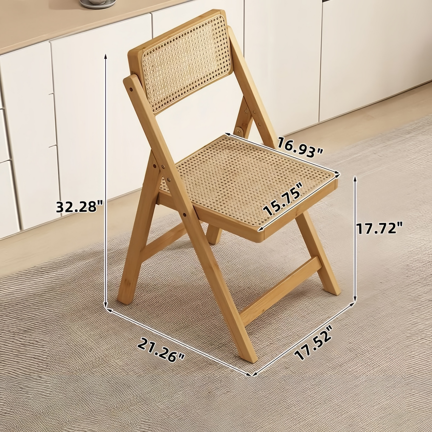 Foldable Bamboo Chairs Folding Dinette Chairs Collapsible Dining Chairs