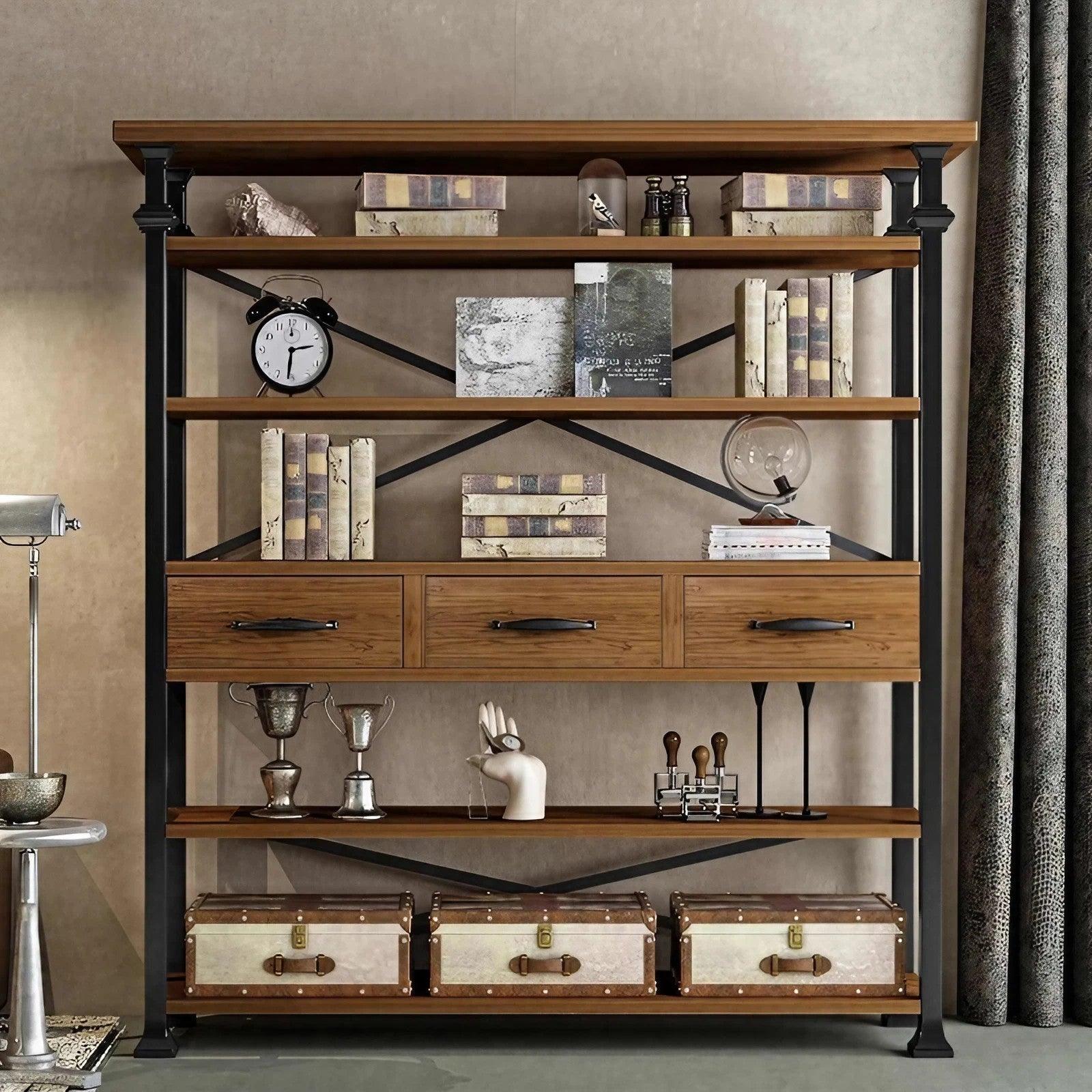 Solid Wood Floor Multi-Layer Storage Rack Display Rack Storage Shelves ...