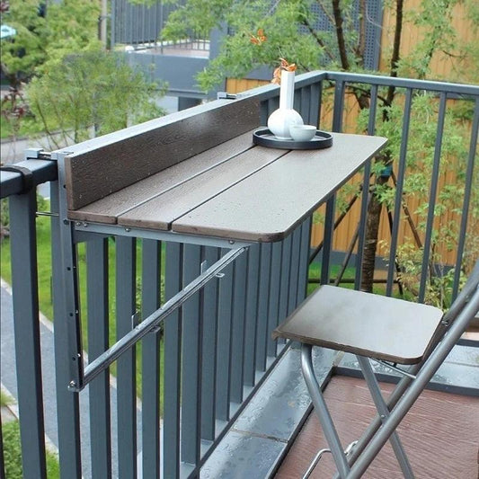 Balcony Outdoor Railing Table Hanging Small Bar Lifting Folding Desk