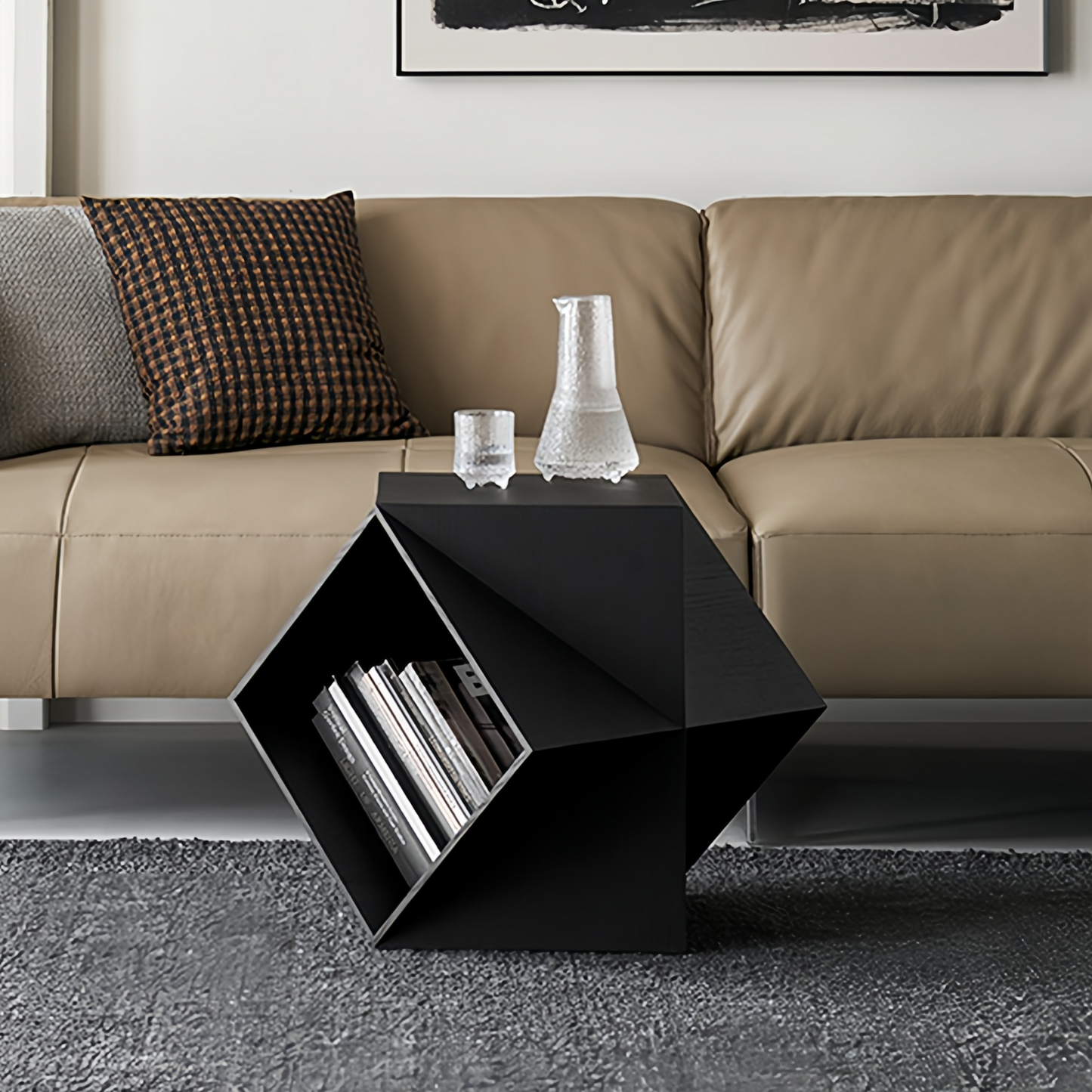 Square Wood Coffee Table Small Side Tables For Couch End Tables For Living Room