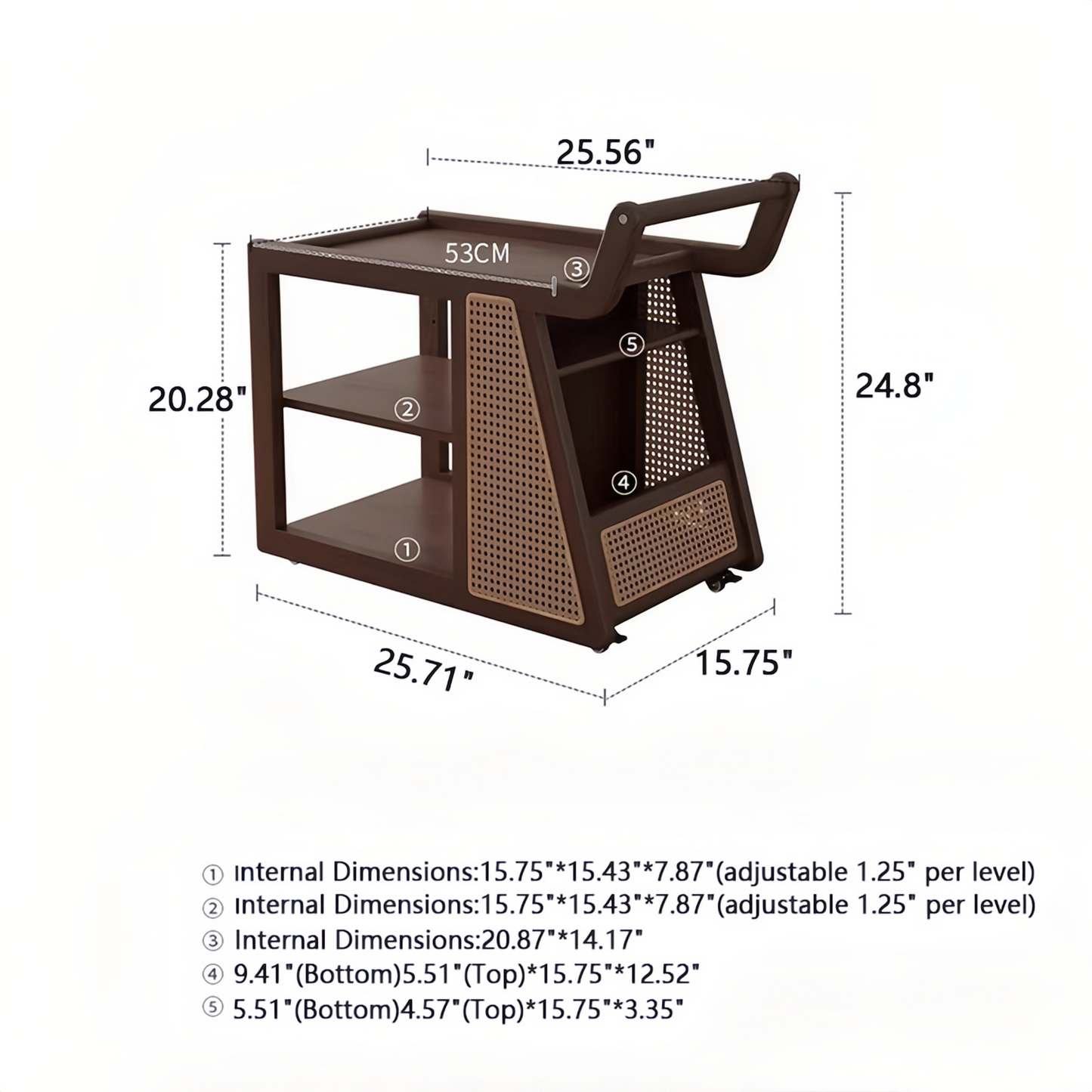 Versatile Kitchen Cart On Wheels Coffee Cart Bar Mobile Bartending Cart