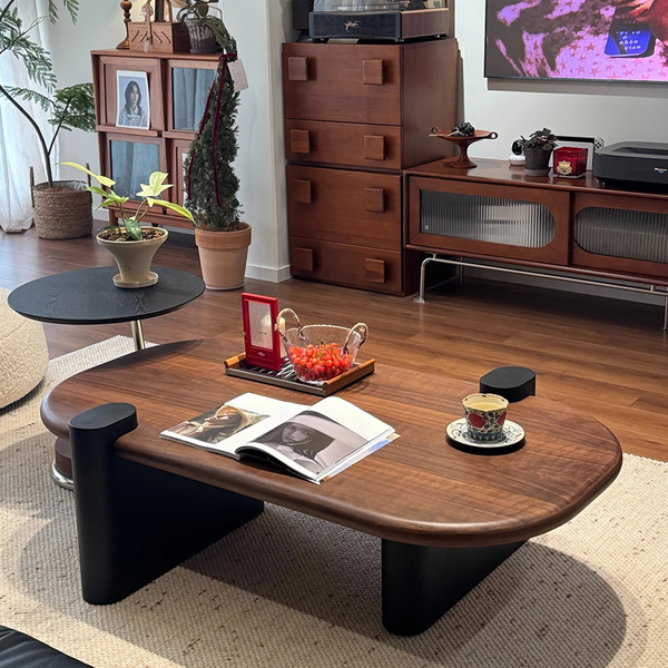 Solid Wood Coffee Table – Scandinavian Minimalist Design for Modern Homes