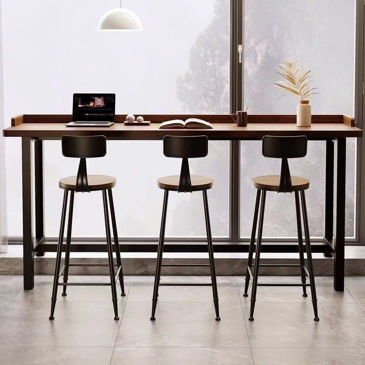 Window High Table Bar Table in front of the Window, New Zealand Pine Wood High Table Bal ...
