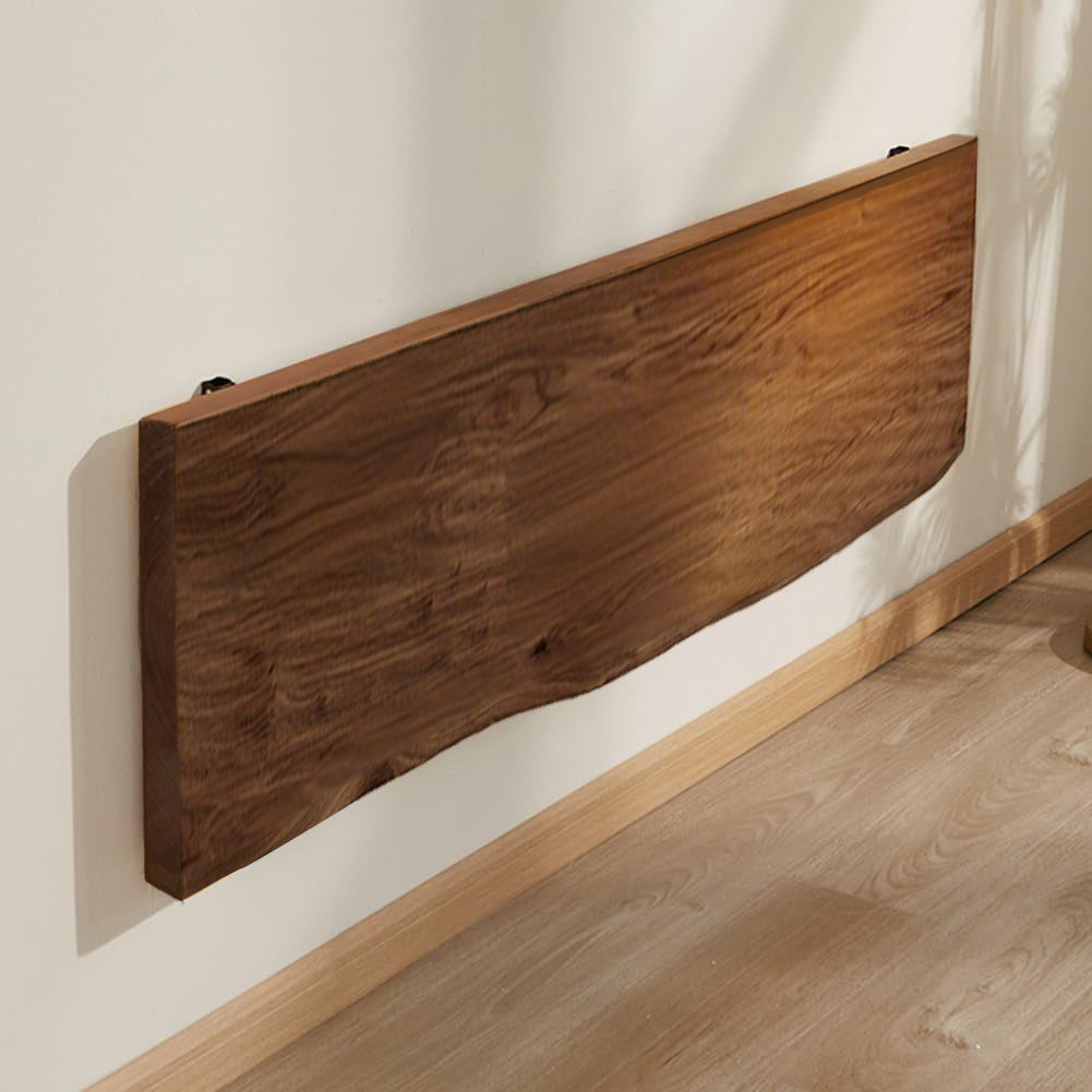 Live Edge Foldable Floating Table, Fold Down Work Table, Space-saving ...