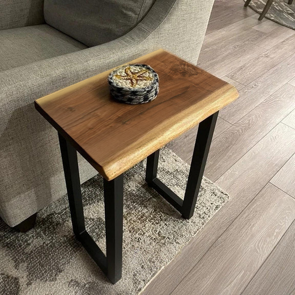 Live Edge Side/End Table, Custom Handmade End Table Night Stand