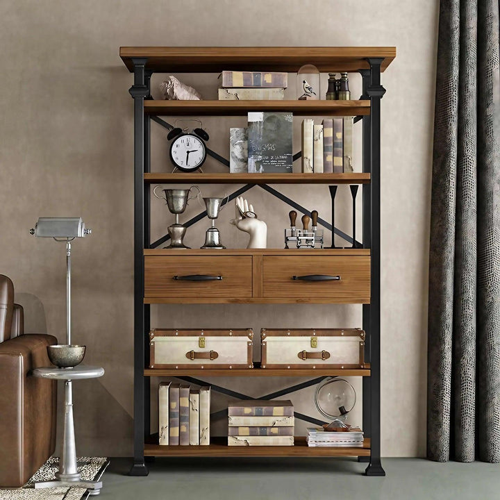 Wooden Layered Rack Solid Wood Floor Multi-Layer Storage Rack Display Rack Storage Shelves ...