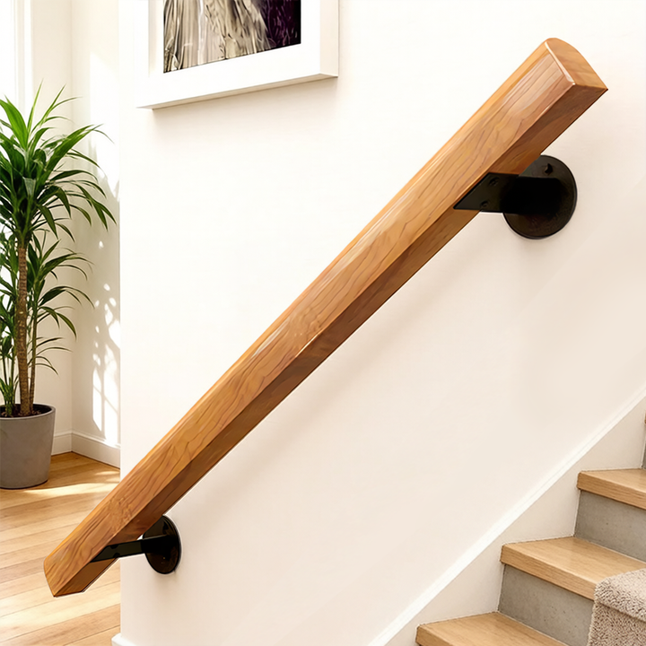 Solid Wood Stair Handrails, Wall-Mounted Safety Stair Handrails, Indoo ...