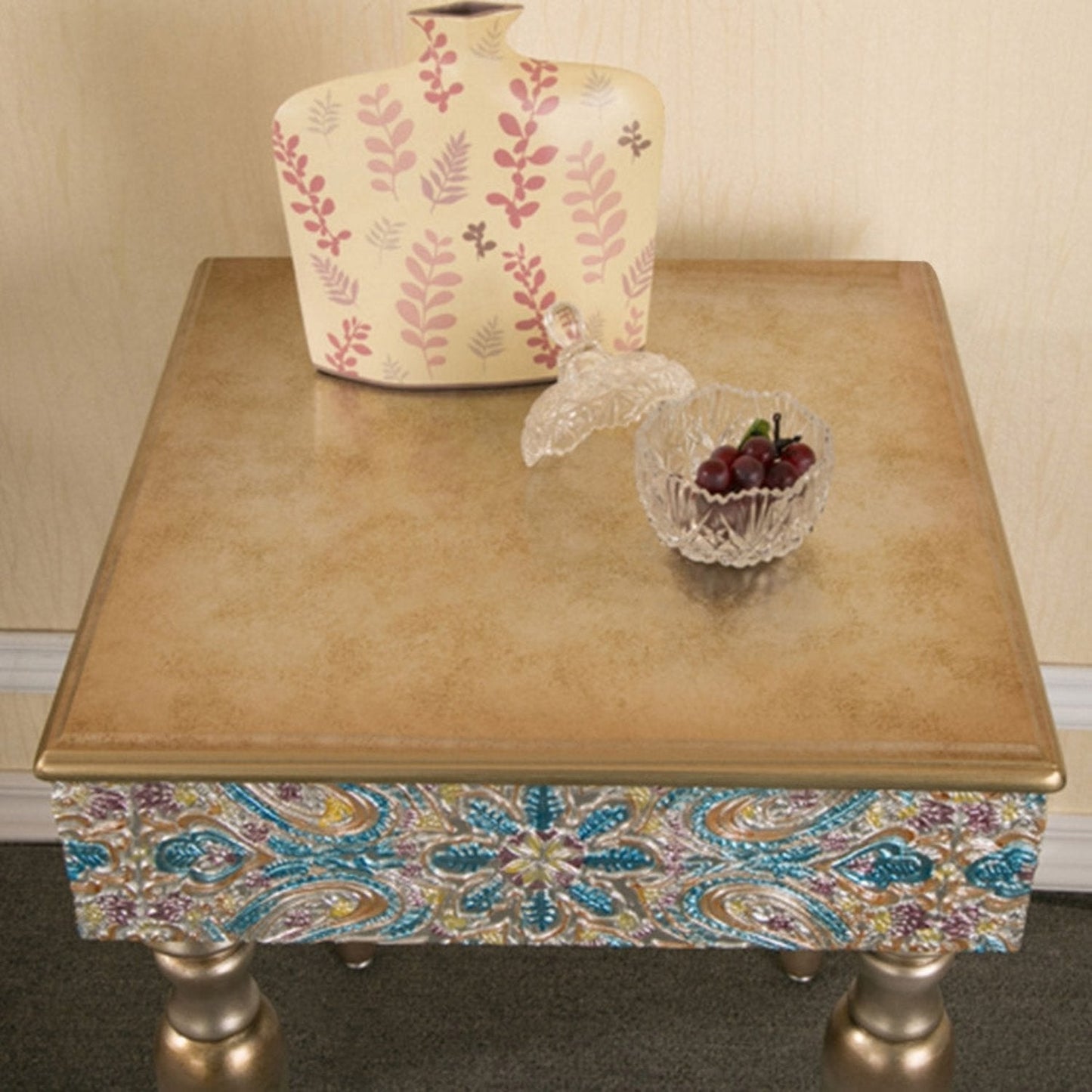 Vintage End Table | Antique End Table | Square Side Table