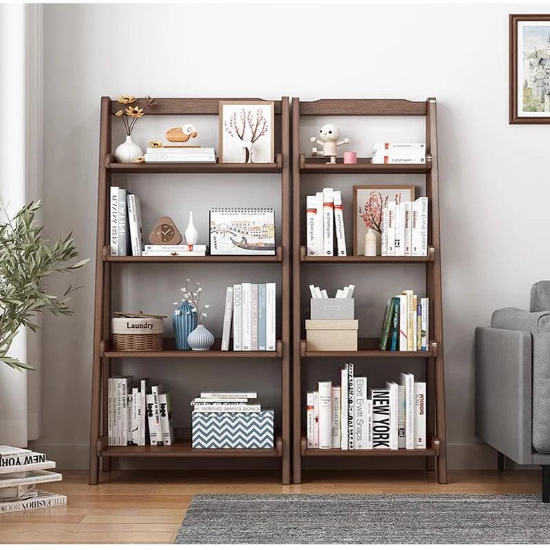 4-Tier Floor Standing Bookshelf with Open Design Shelving Unit - Woodartdeal