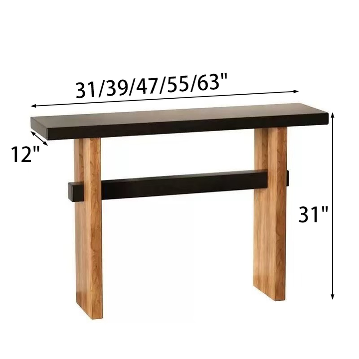 Solid Pine Wood Console Table – Minimalist Entryway & Sofa Table, 31 ...