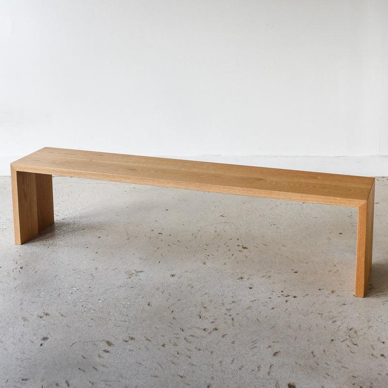 Modern Waterfall Bench - Modern Wood Bench Bedroom Bench, White Oak