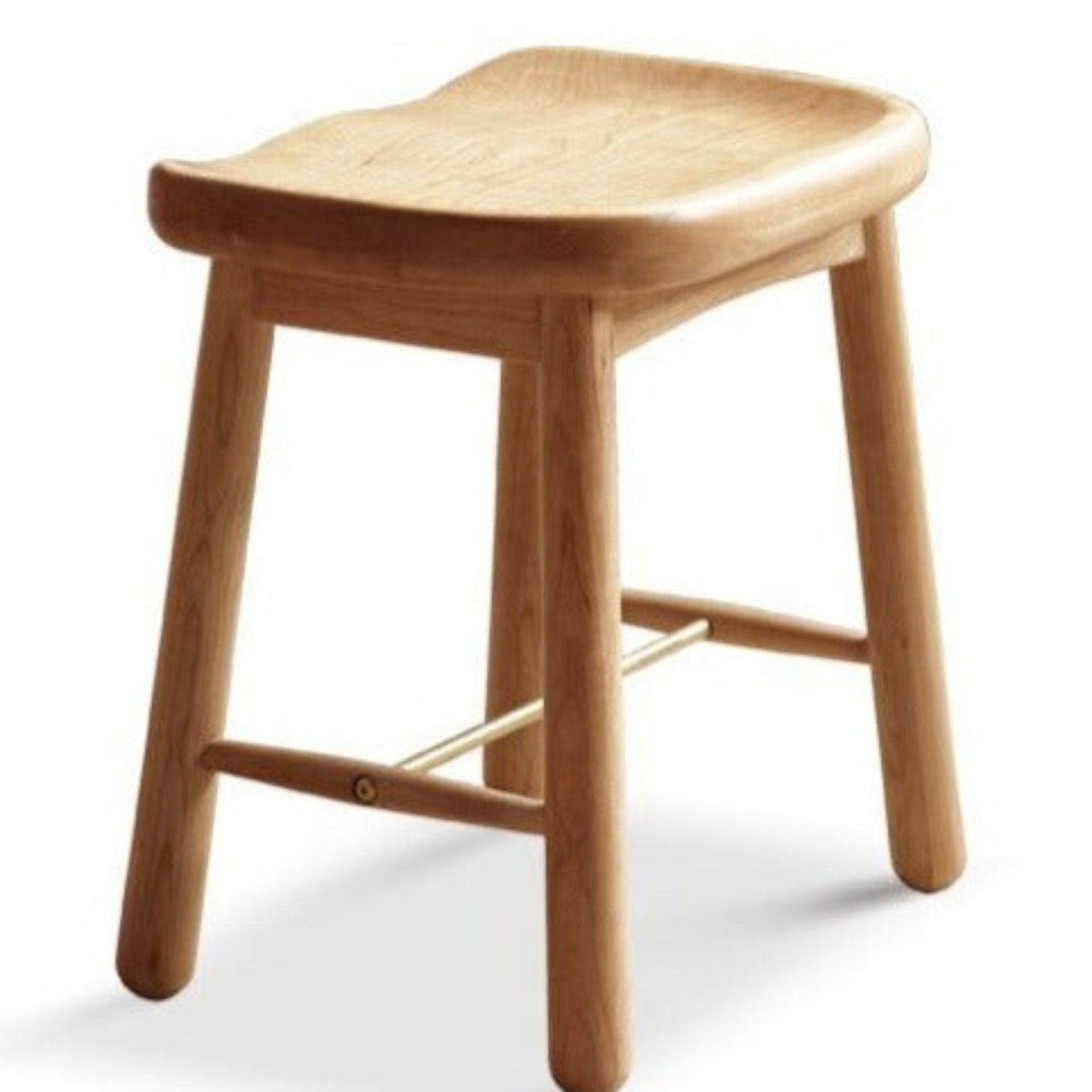 Solid wood makeup stool