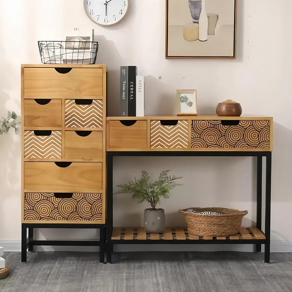 Oak Solid Wood Chest Of Drawers Bedroom Storage Cabinet