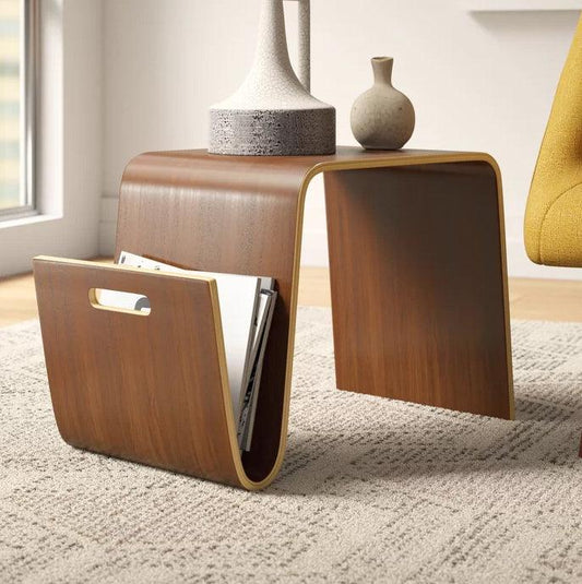 Multipurpose Wooden N Shaped Side Table