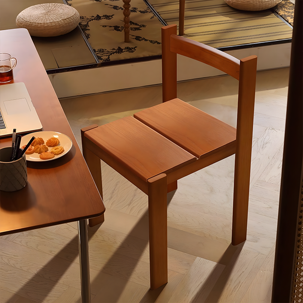 Set of 2 Solid Wood Dining Chairs – Minimalist Japandi Style, Easy Assembly, 330 lbs Capacity